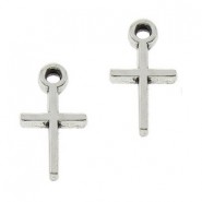 Metal Charm Cross 18x10mm Antique silver